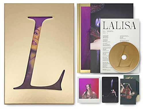 BLACKPINK LISA FIRST SINGLE ALBUM - LALISA [ GOLD VER. ] PHOTOBOOK + LYRICS PAPER + CD + PHOTOCARD + POLAROID + DOUBLE-SIDED POSTER