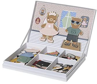 Vertbaudet Magnetische Anzieh-Bären, Holz FSC® Mehrfarbig