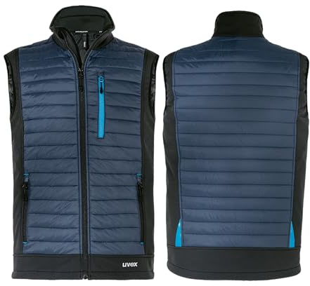 Uvex tune-up hybridväst för män – robust arbetsväst – för arbete och fritid – mörkblå – 4XL, Mörkblå, 4XL