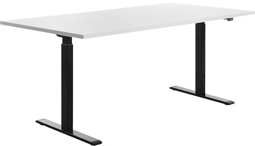 TOPSTAR | Schreibtisch | elektrisch höhenverstellbar | gerade | BxT 1800 x 800 mm | weiß/schwarz