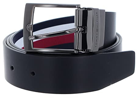 Tommy Hilfiger Herren Gürtel Adan 3.5 Rev Ledergürtel, Blau (Space Blue/Corporate), 90