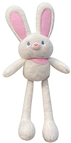JAWSEU Plüsch Kaninchen Schlüsselanhänger, Süße Hase Figur Kuscheltier, Einziehbares Häschen-stofftier, Lange Ohren, Taschenanhänger Tier Zubehör Geschenke Frauen Mädchen Auto Ornament