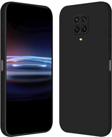 RankOne Funda para Redmi Note 9S / Note 9 Pro (6.67 Inches) Carcasa de Silicona de TPU Suave - Negro