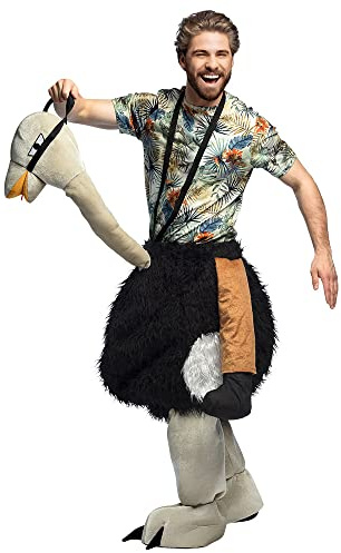 Boland - Lustiges Strauß Kostüm für Erwachsene | Hose mit verstellbarem Hosenträger, Plüsch Faschingskostüme, Karneval und Mottoparty, Emu, Vogel
