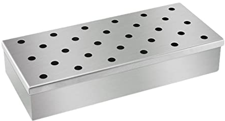 Räucherbox, Räucherbox aus Stahl, Grillen Sie mit Holzkohle und erhalten Sie immer noch diesen köstlichen rauchigen Barbecue-Geschmack mit gegrilltem Fleisch Tsuchiya