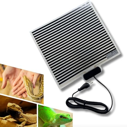 ALPER Made in Italy Heizmatte Terrarium 28x28cm, Terrarium Heizung Wärmematte Reptilien Pflanzen, Terrarien Heizmatten Elektrisch 230V,16W