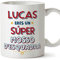 MUGFFINS Tazas Personalizadas para MOSSO D'ESQUADRA hombre - En Español - Eres Súper - 11 oz / 330 ml - Regalo Personalizable original y divertido