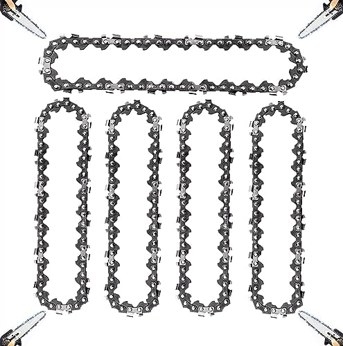 5 Stück Sägeketten 6 Zoll 37 TG Kette für Mini Akku Kettensägen Kette Ersatz 1/4,für 18.5CM Schwert