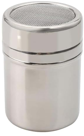 Flour Shaker, Chocolate Shaker for Cappuccino, Powder Shaker, Icing Sugar Shaker, Flour Sugar Salt Shaker,Fine Mesh Flour Duster for Cocoa Flour Cappuccino Icing Sugar for Kitchen Craft