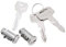 Harilla 2 pièces cylindres de Serrure noyaux de Verrouillage, Accessoire, Barres transversales de Barres de Toit de clé de Verrouillage Serrure de Barre