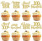 30 Stück Vintage 1925 Tortendeko Glitzer Happy 100th One Hundred Awesome Since 1925 Cupcake Toppers 100 Fabulous Kuchen Deko für 100th Geburtstag Hochzeit Jahrestag Party Supplies Gold