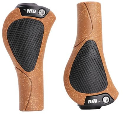 TentHome Fahrrad Lenkergriffe Ergonomische Fahrradgriffe Eiche Lenker 1 Paar rutschfeste abschließbare Griffe für Cruiser Cityrad Trekkingrad Rennrad MTB Faltrad Universal Braun-schwarz