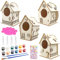 Sunshine smile 4 Stück Vogelhaus Basteln,Vogelhaus Bausatz für Kinder,Bastelset Kinder 4 Jahre,Kreative Bastelsets, Holz Puzzle Machen Set,Vogelkasten Basteln Geschenke für Mädchen Jungen Kleinkinder
