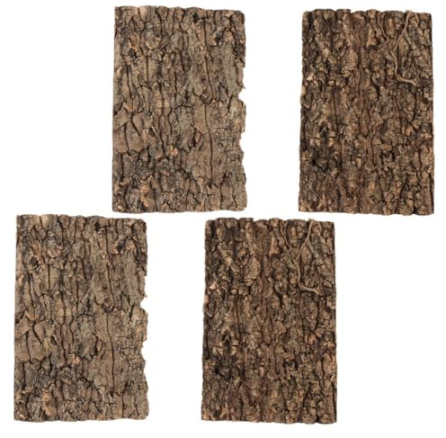 BELLIFFY 4 Stück Terrarium Baumrinden Hintergrund Reptilien Baumrinden Dekoratives Reptilien Tank Reptilien Baumrinden Reptilien Hintergrund Rinde Reptilien Rinde