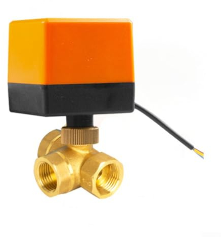 Dreidraht-Zwei-Wege-Dreiwege-Ventil, Solar-Wasserventil, Luftventil-Schalter, Messing, elektrischer motorisierter Kugelhahn für Wasser, Gas, Öl-Kugelhahn (DN15)