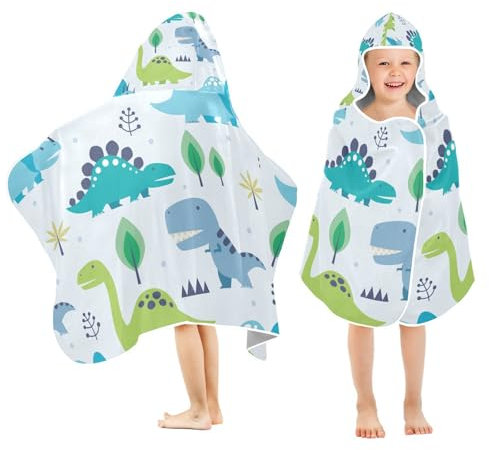 KLL Kinder-Strandtuch, Dinosaurier-Dinosaurier-Kapuzenhandtuch