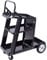 Welding Cart Black Welder Trolley with Wheels, 80kg Load Capacity Welders Equipment Storage for Gas Bottles w/Safety Chain