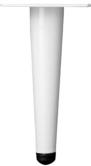 Pieds De Table 1 pièces pieds de meuble TV en métal blanc pieds de canapé de luxe pieds de Table basse à cône Oblique pieds de Support de meubles pieds d'armoire de salle de bain(White Straight-30cm)