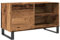 vidaXL Record Cabinet/Sideboard - Engineered Wood in Old Wood Finish with Iron Feet - Vinyl LP Record Storage with Versatile Sturdy Top for Player Stand in Living Room