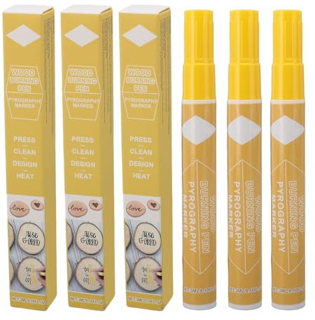 Holz Brennender Stift, 3 Stück 3ml Tragbare Pyro Graphie Marker Set Scorch Zeichnung Werkzeuge Multifunktion Praktische Malerei Holz Brenners Tift Kit für Anfänger Projekte