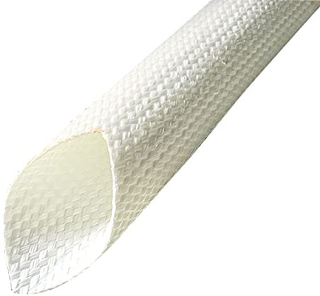 STSTS Manchon de Bouclier Thermique en Fibre de Verre, Manchon de Bouclier Thermique en Fibre de Verre, Tuyau de Manchon en Fibre de Verre en Silicone PVC réglable, Longueur 5 m, 4 mm(3mm)