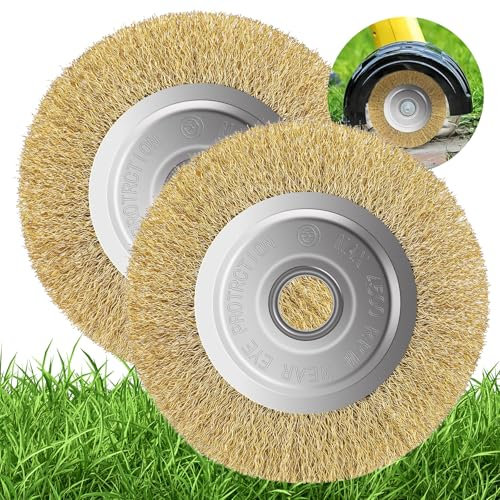 Forever Speed Lot de 4 Brosse Debroussailleuse,10mm Large Bross de Desherbage,110 x 16 mm Brosse Debroussailleuse Thermique Pour enlever la mousse des mauvaises herbes (Lot de 2)