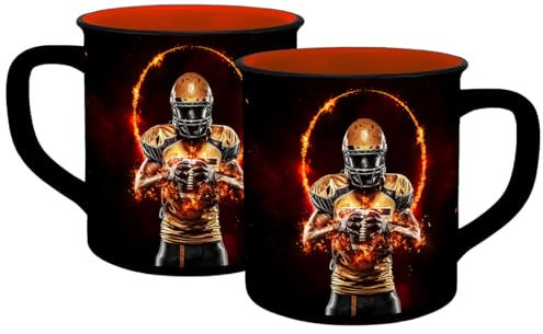 Tasse American Football GameOn Emaille-Optik 400ml