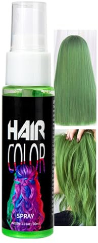 Haarspray Farbe, Farbiges Haarfarbe Grün, Temporäre Haarfarbe Green, Haarfarbe Auswaschbar, Crazy Grüner Hair Color Spray, Instant Hair Dye, Haar Colorationen für Karneval, Halloween, Cosplay, Party
