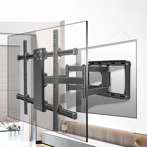 JDJXYNSRT Support TV Mural articulé pour écrans LCD LED Plats et incurvés de 55 à 90 Pouces, inclinable et Rotatif, 800 x 600 mm