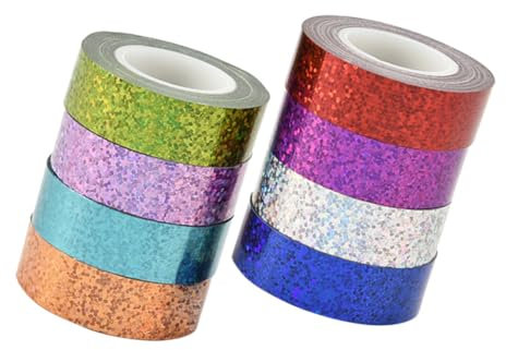 Veemoon 1 Satz -gewebeband Glitzerbänder Diy Art Craft Tape Glitzer -klebeband -kit Glitzer-bastelband Maskierungsband Kit Glitzer Tape Kit Reflektierendes Glitzerband Abdeckband