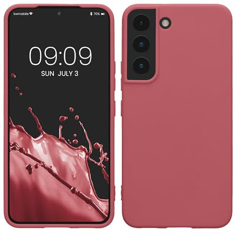 kwmobile Custodia Compatibile con Samsung Galaxy S22 Cover - Back Case per Smartphone in Silicone TPU - Protezione Gommata - rosa scuro