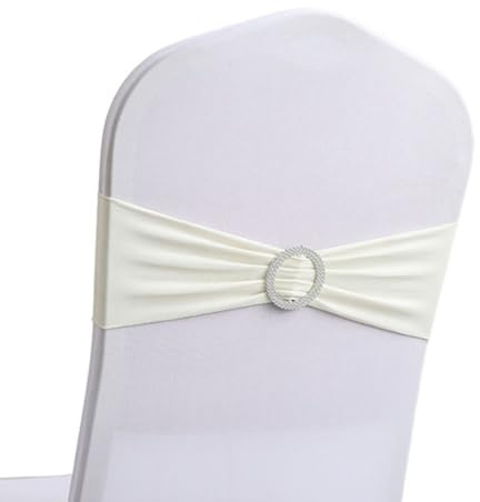 NONDK 50PCS Elastic Chair Knot Wedding Decoration Buckle Sashes Back Cover Hotel Home Seat Elegant Modern Ribbon Decors Easy to Use,G