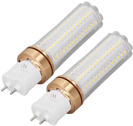 Acouto 2 Stück 20 W LED G12 Mais-Glühbirne, 2000 Lm, 360° Beleuchtungswinkel, Hoher CRI, ABS + Aluminiumlegierung + PC für Decken-Stehlampen, Zuhause (Natürliches Licht)