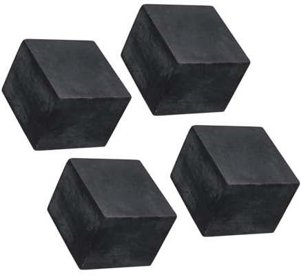TA-VIGOR Anti-Vibrationspads aus Gummi, 50 mm x 50 mm x 40 mm (L x B x H), robust, rutschfeste Isolationsmatten für Waschmaschine, Klimaanlage, Kompressor, Trockner und HVAC-Ausrüstung, 4 Stück