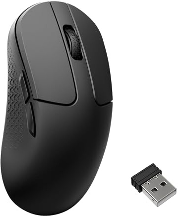 Keychron M3 Mini 8K Kabellose Gaming-Mau, PixArt 3950 Sensor, Schwarz | 2,4 GHz/BT 5.3 /USB-C, 8000 Hz Abtastrate, 30000 DPI, programmierbar mit Launcher, 55g ultraleicht, für Windows, mac, Linux
