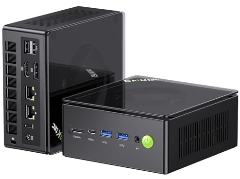 GMKtec Mini PC Ryzen 7 8845HS (8K/16T, Hasta 5,1 GHz), K8 Plus Barebone Mini Gaming Computer with 4K Quadruple Display|Type-C|WiFi 6|BT 5.2 |Oculink|Dual NIC 2.5G|HDMI 2.1|USB4