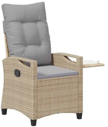 vidaXL Liegestühle für den Garten 56 x 60 x 112 cm Stahl, Verstellbarer Liegestuhl, Moderner Outdoor-Stuhl, Vielseitige Gartenbestuhlung, Rattan-Stil Liege, Klappstuhl zur Entspannung