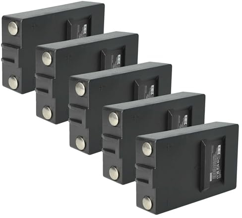 vhbw 5X Akku kompatibel mit Hiab 2055112 Industrie-Funkfernsteuerung Fernbedienung (2000 mAh, 7,2 V, NiMH) - Schwarz