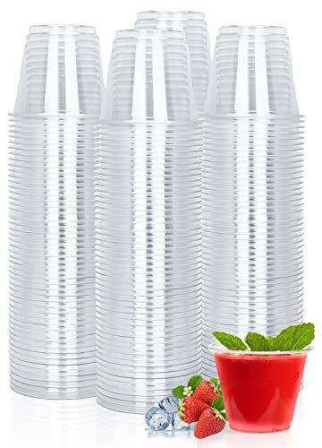 TashiBox Plastic Clear Cold Drink Cups, 9 oz (150 count)
