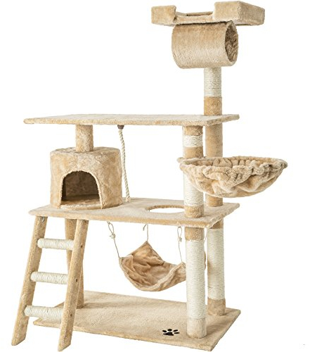 Torre para gatos y centro de actividades TecTake de 141 cm