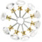 Sourcingmap Diamond Shape Crystal Glass 30mm Kitchen Cabinet Door Drawer Knob Cupboard Dresser Wardrobe Pull Handle with Screws, 10pcs Clear with Gold Tone Base
