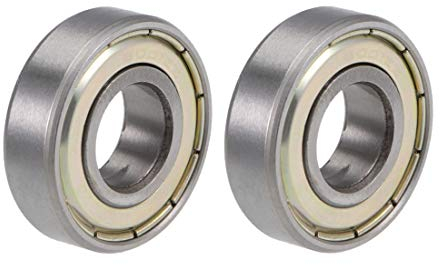 sourcing map 2 Stück Kugellager Rillenkugellager Kugellager Set Bearing Rollenlager 6001ZZ 12mm x 28mm x 8mm Doppelt Geschirmter Chromstahl für Skateboard 3D Drucker Roller Inline Skates