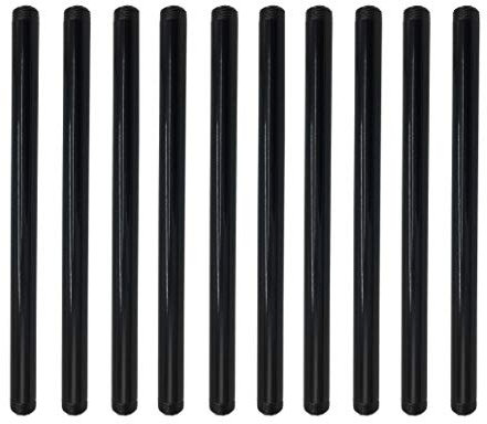 1/2 Inch Mallealbe Cast Iron Pipe, Pre Cut, Industrial Steel Black Fits Standard One Half Inch Black Threaded Pipes Nipples and Fittings, Build Vintage DIY Furniture, 10 Pack (12 Inch Length)