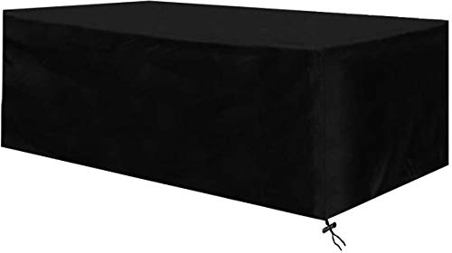Copertura per mobili da Giardino, Tutte Le Taglie Copertura Tavolo Esterno Rettangolare, Telo Copri Impermeabili per Tavolo e Sedie da Antivento/UV/Impermeabile, Resistente allo Strappo Oxford