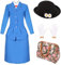 I LOVE FANCY DRESS LTD Magisches Viktorianisches Nanny-Kostüm für Damen, Kostüm + Hut + Handschuhe + Tasche, Größe L