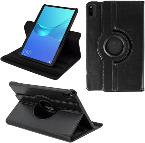 COOVY® 2.0 Etui pour Huawei Matepad (10.4) Coque de Protection Rotation 360° Smart Housse Cover Case Stand Auto Réveil/Sommeil | Noir