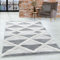 Teppich Wohnzimmer Hochflor Shaggy Teppich 3D Geometrisch Design 80 cm Rund Teppich Grau - Teppich für Schlafzimmer Esszimmer Küche Boho Teppich 20 mm Florhöhe Extra Weich Flauschig Pflegeleicht