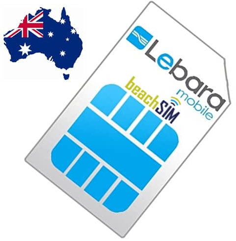 Lebara Australien SIM-Karte Prepaid 30 Tage, 25 GB & Nationale & Internationale Telefonie mit Ausweis-Registrierungsservice durch BeachSIM