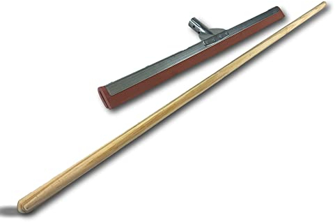 Raclot Balai raclette | Extracteur d'eau pour Le Sol | Longueur 75 cm | Lame Caoutchouc en néoprène renforcé Rouge Haute densité | avec Manche 1,30 m | Douille en métal pour Manche | Kibros 1675M