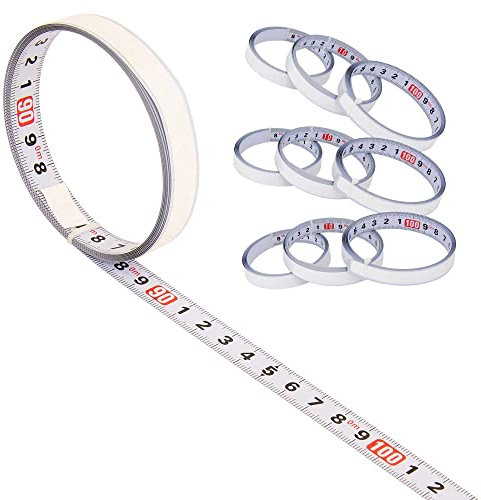 SCHMIDT systemprofile 10x Maßband 1m-1m Mitte Skala Stahl Skalenbandmaß selbstklebend Bandmaß